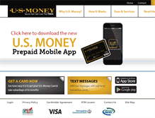 Tablet Screenshot of login.usmoneycard.com